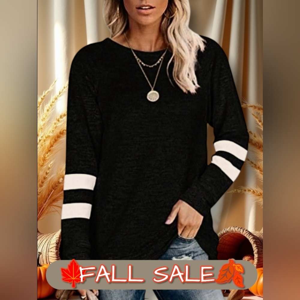 Time and Tru Ottoman Stitch Sweater in Black & White Size Large (12-14)